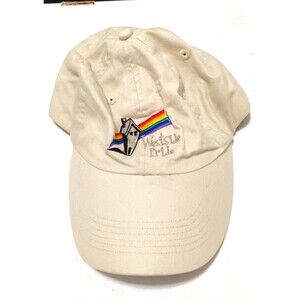 Westside Pride Logo Mens Embroidered Adjustable Strap Beige Tan Hat baseball cap